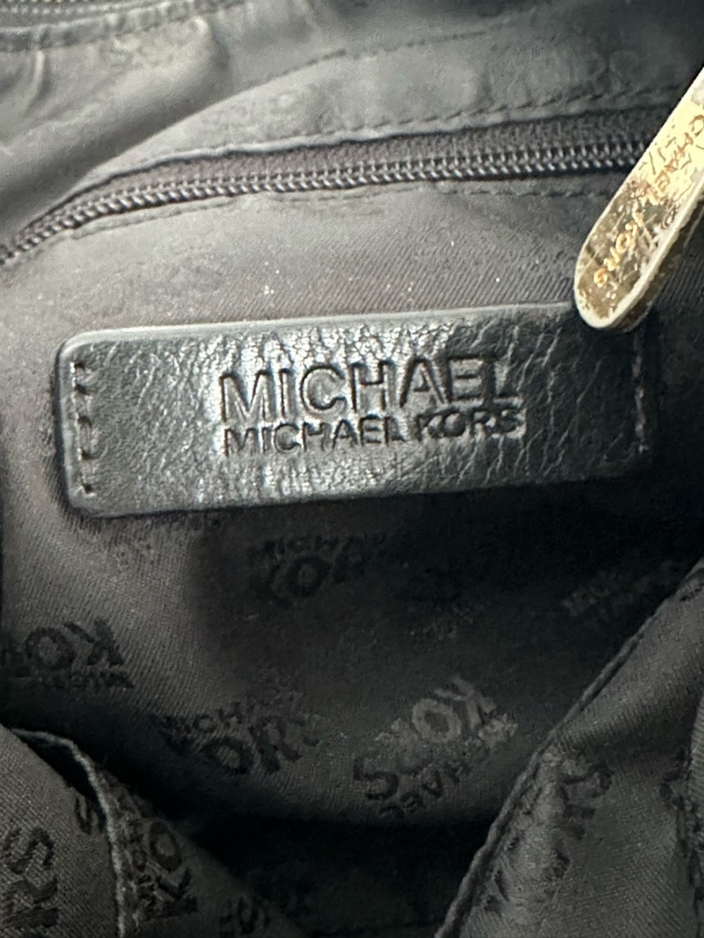 MICHAEL Michael Kors Brown/Black Signature Canvas Shoulder Bag MK Logo - Picture 4 of 8